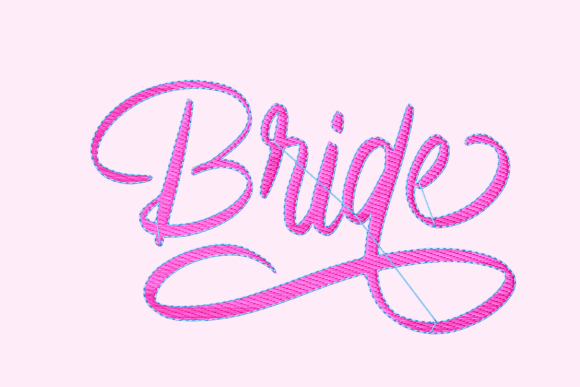 Bride Lettering: A Timeless Embroidery Design