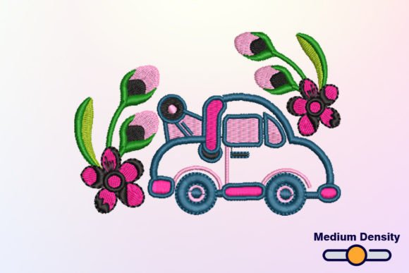 Floral Baby Car Embroidery Design