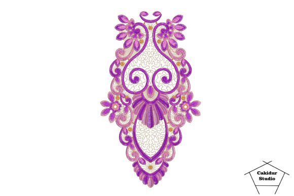 Floral Scute Embroidery Design
