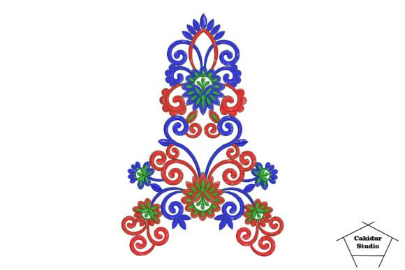Two Bunches Flowers Embroidery Design